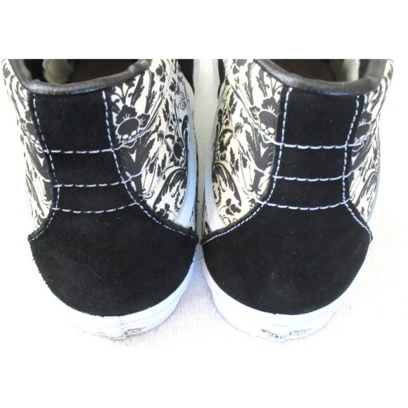 Vans Men's Sk8-Hi Skull Tapestry Black Bone White Canvas Suede shoes Sizes NIB - Picture 5 of 5
